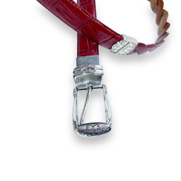 Brighton Reversible Red And Tan Belt Size Medium - Picture 3 of 10